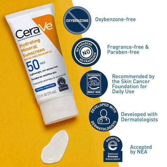 Cerave 4-in-1 Skincare Bundle: Night Cream, Sunblock, Cleanser & Serum For Radiant Skin